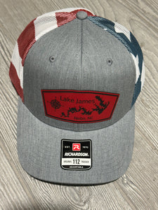 Lake James American Flag Hats