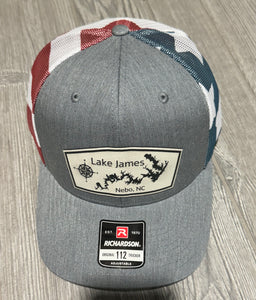 Lake James American Flag Hats