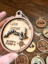 Load image into Gallery viewer, Custom 3D Wooden Lake James Ornament
