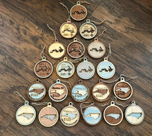 Load image into Gallery viewer, Custom Wooden North Carolina w/heart where you want it Ornaments
