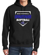 Load image into Gallery viewer, West McDowell Spartans Softball Gildan Hoodie

