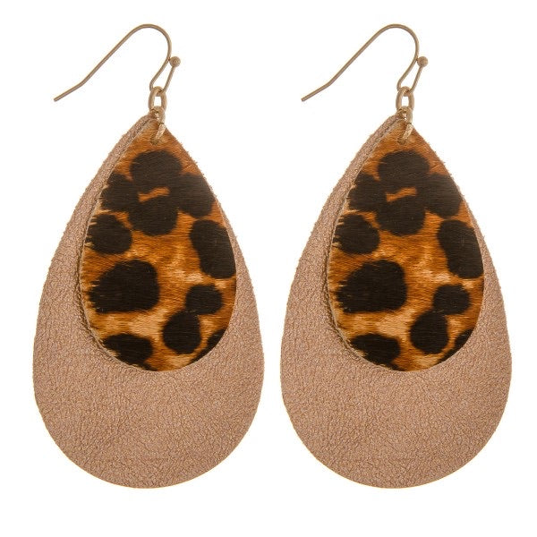 Leopard print teardrop Earrings