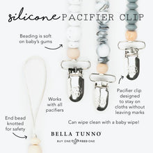 Load image into Gallery viewer, Bella Tunno Baby Pacifier Clip White
