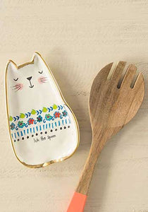 Natural Life Cat - Lick the spoon. Spoon rest