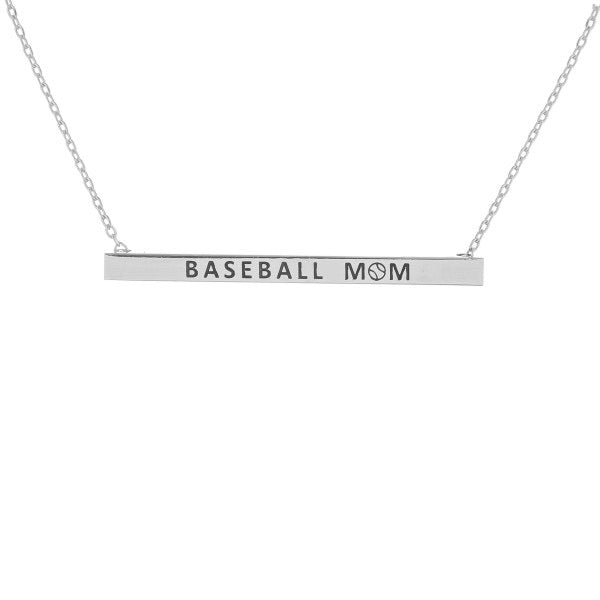 Baseball mom necklace