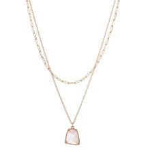 Load image into Gallery viewer, Rose quartz layered necklace
