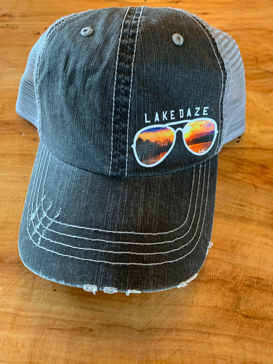 Lake Daze - Lake James Sunset Distressed Hat