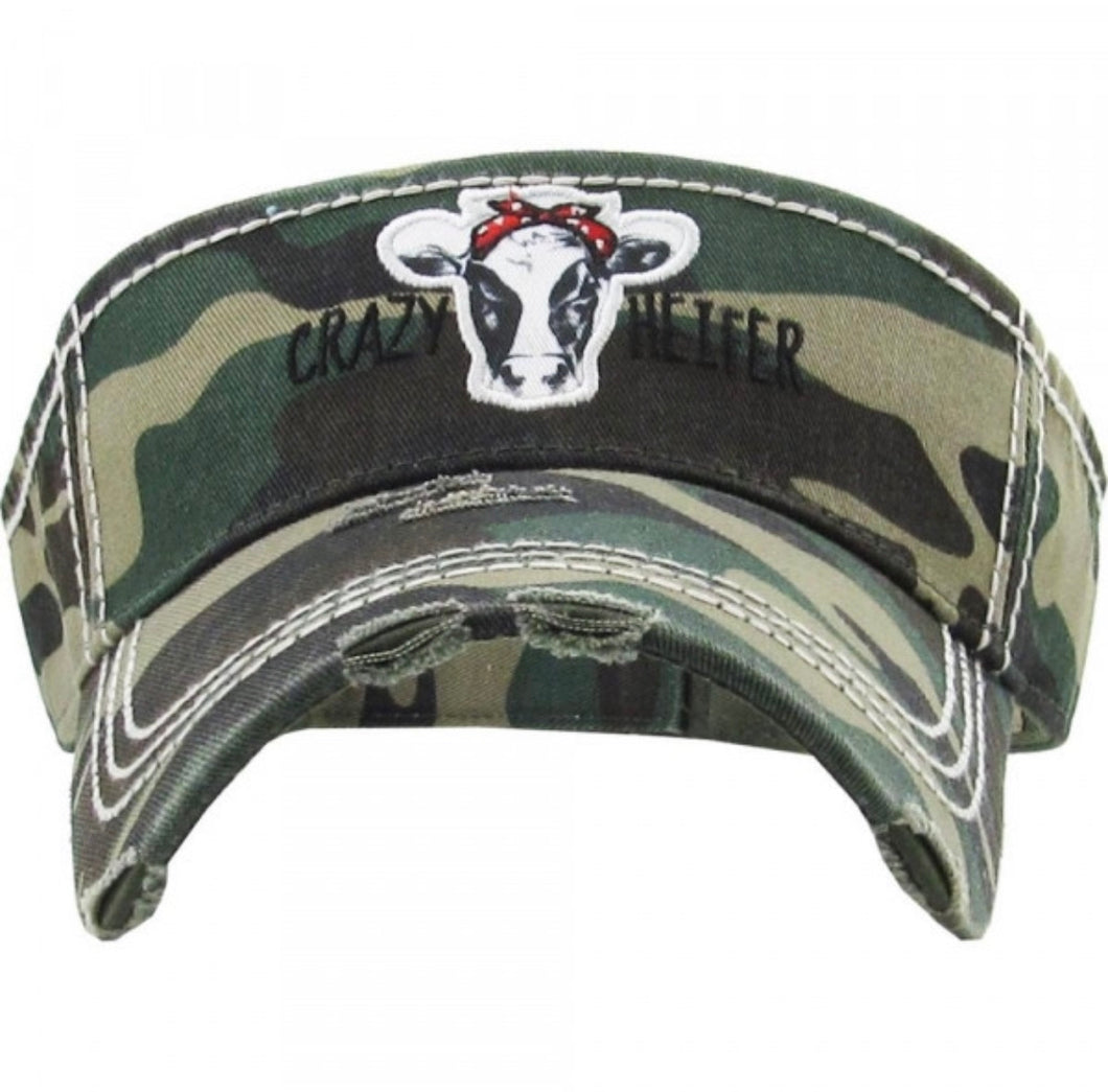 Crazy Heifer Cow Visor