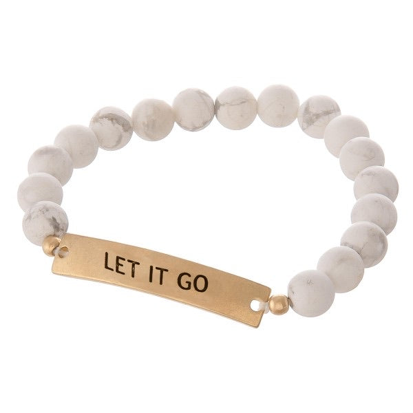 Let it go stone bracelet