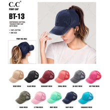 Load image into Gallery viewer, Vintage Distressed Mesh Trucker Ponytail CC Hat

