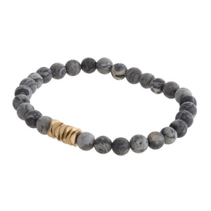 Gray Natural stone bracelet