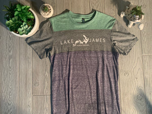 Lake James - tri color green district made unisex shirt