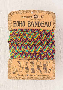 Natural Life boho bandeau multi colored zig