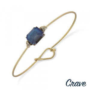 Dainty blue stone Gold Bracelet