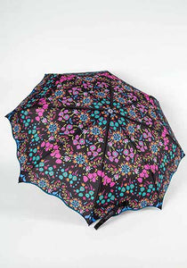 Natural Life floral umbrella with wooden handle
