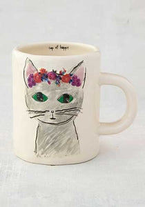 Cup of Happy natural life cat coffee cup