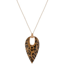 Load image into Gallery viewer, Cowhide leopard print necklace

