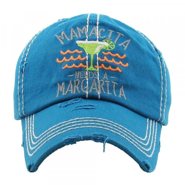 Mamacita needs a margarita distressed hat