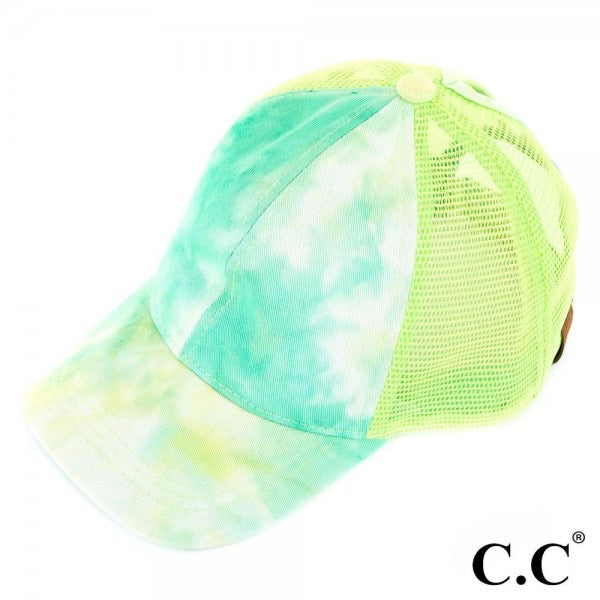 Tie Dye Ponytail CC Hat