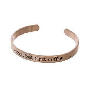 But first coffee cuff Bracelet