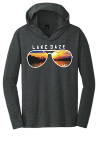 Lake James Lake Daze Sunset in Sunglasses Print - Long Sleeves Tees, Long Sleeve Hooded Tee and Raglans