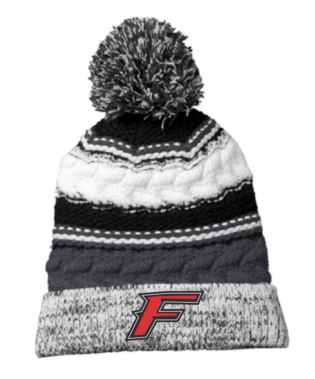 Fury Baseball - Cable Knit Beanie with Embroidered Logo