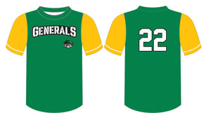 Generals Little League Sublimated Apparel