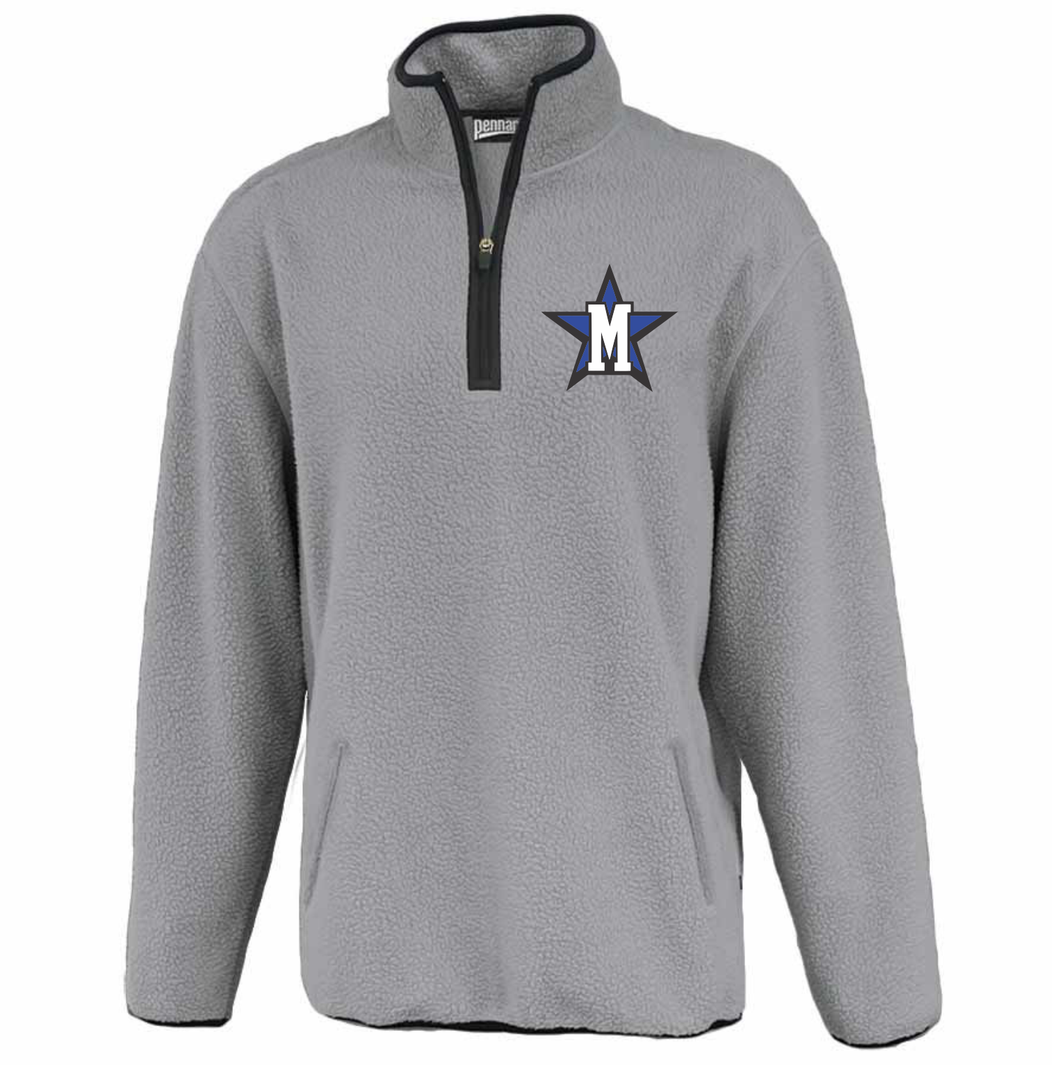 McDowell Titans Embroidered Gray Sherpa Pullover